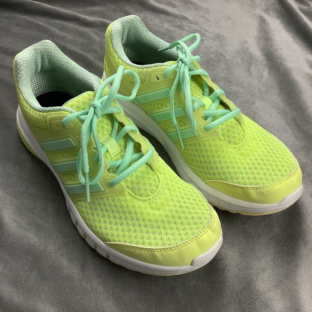 Adidas Galaxy Elite Women 7.5 Running Shoes Athletic Sneakers Neon Green Mint